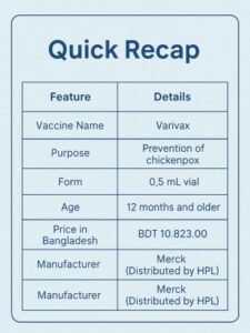 chickenpox vaccine price in bangladesh